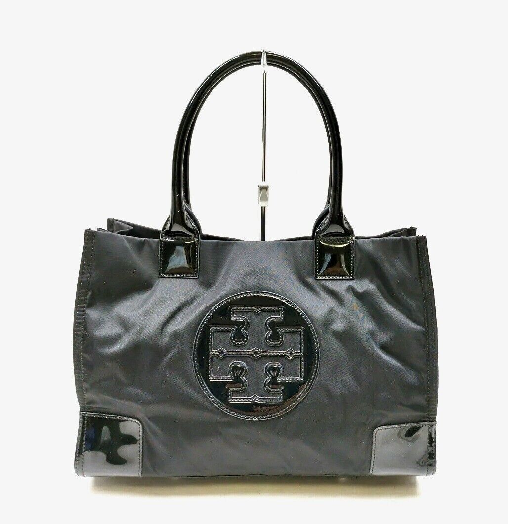 Tory Burch Women's Black Small Ella Patent Leather Nylon Tory Burch Women's Black Small Ella Patent Leather Nylon