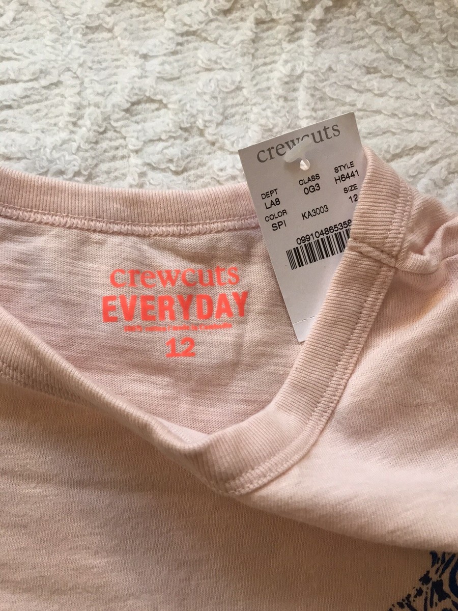 T-shirt J.Crew Crewcute Metallic Rose Gold - Taille Fille 10, Neuf Avec étiquettes