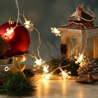 Led Lichterkette Schneeflocken 2M Dekolichterkette Winter Weihnachtsbeleuchtung