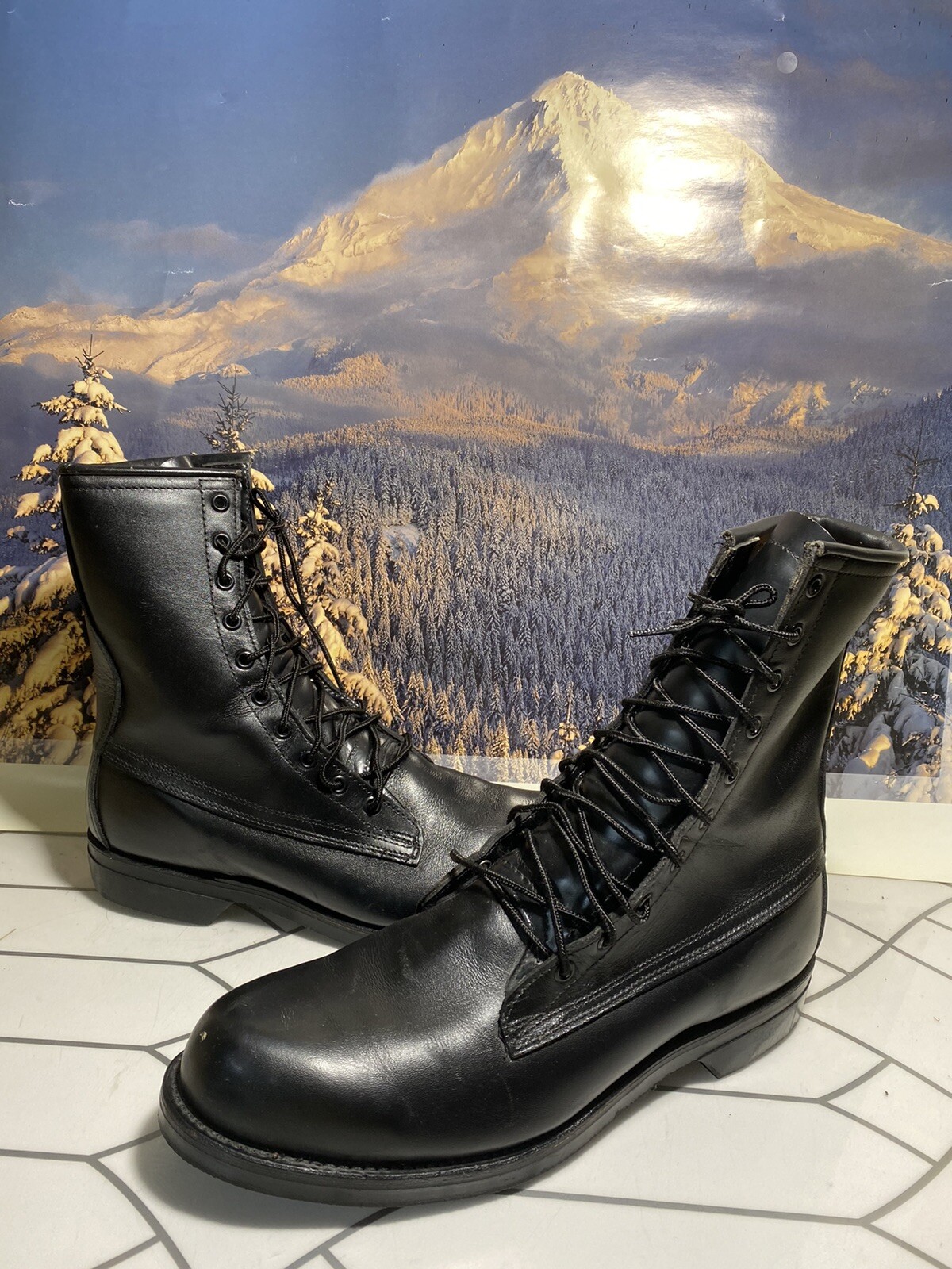 Cove Shoe Company Black Biltrite Military Combat Army… Gem