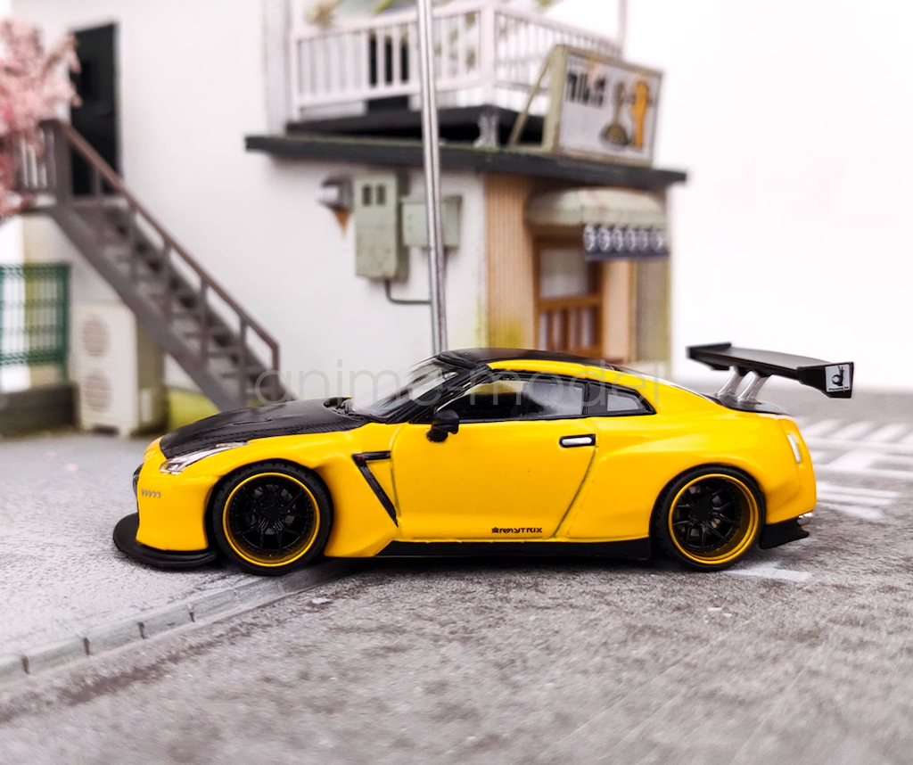 IG 1:64 Scale Yellow Skyline GTR R35 Pandem Sports Diecast