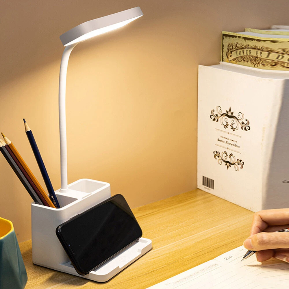 LED Table Desk Lamp Reading Study Light USB Rechargeable 3 Level Brightness AU