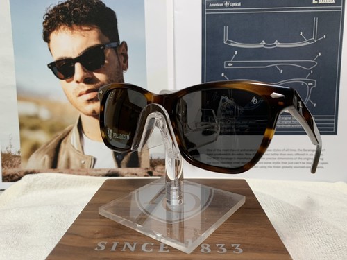 American Optical Saratoga Brown-Demi With True-Color Gray Sunglasses-Authentic - Picture 3 of 9