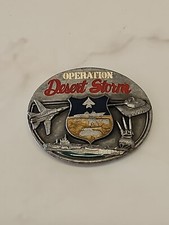 Operation Desert Storm Shield Air Force Marine Navy Army Belt Buckle Siskiyou