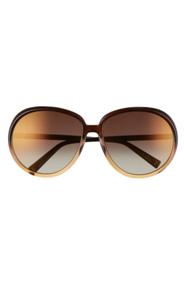 New GIVENCHY 61mm Gradient Round Sunglasses Brown Yellow  display picture 3