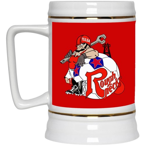 Tulsa Roughnecks Beer Stein 22 oz. Ceramic | NASL Soccer Team - Picture 4 of 5