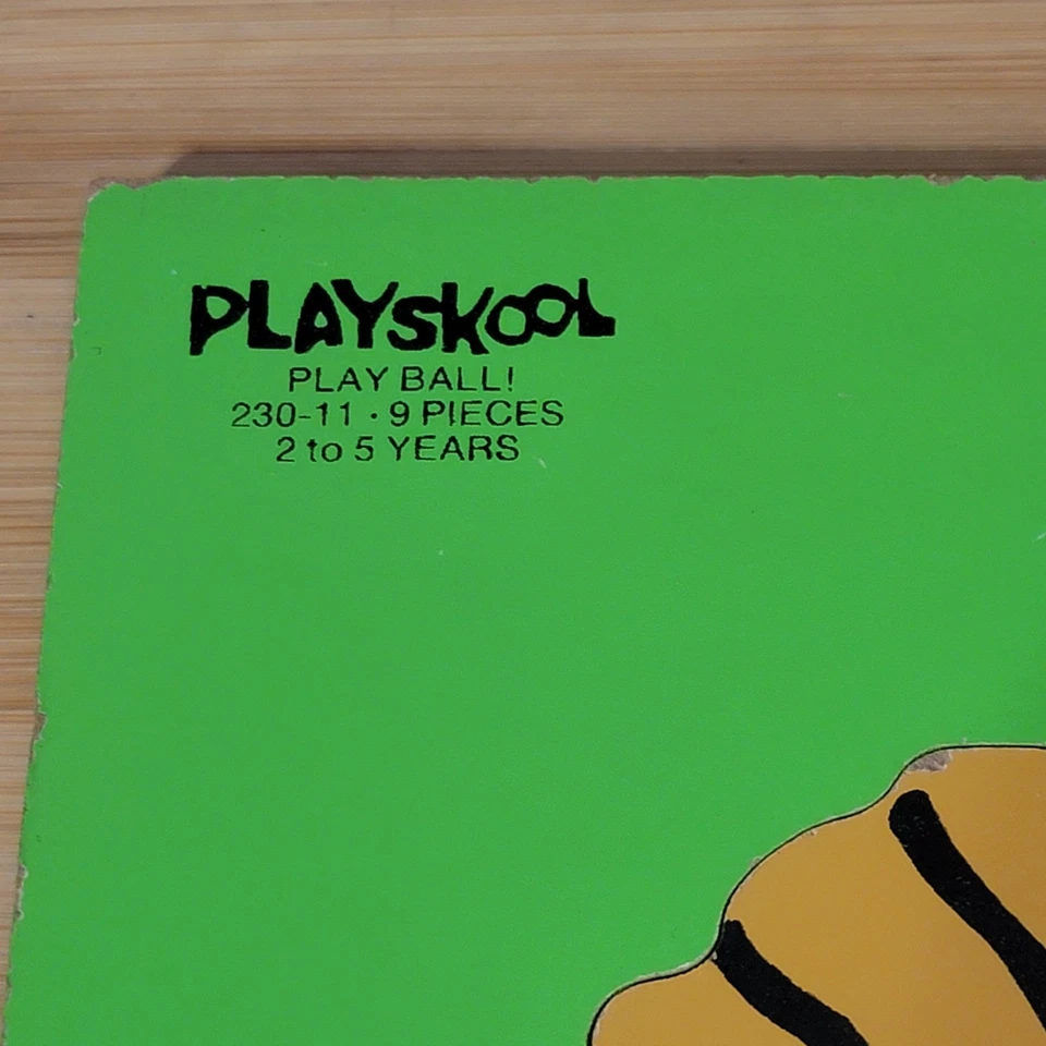 Vintage Playskool Charlie Brown Play Ball Wooden Puzzle, Baseball PEANUTS - Image 2 of 2