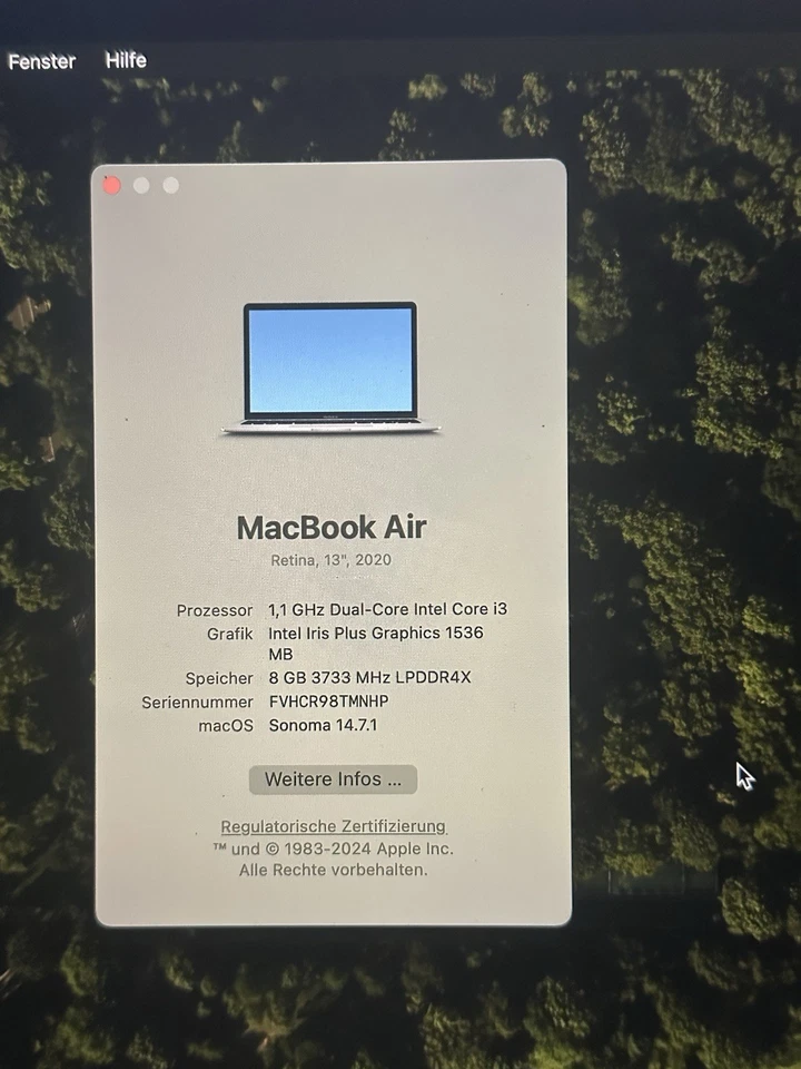 Apple MacBook Air 13" 2020 · i3 · 8GB · 256GB, Foto 3 von 3