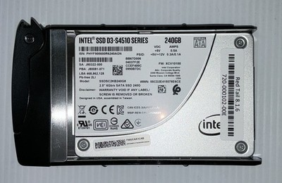 Intel D3-S4510 | SSDSC2KB240G8 | 240GB 2.5'' SATA 6Gb/s Enterprise SSD W/ Caddy