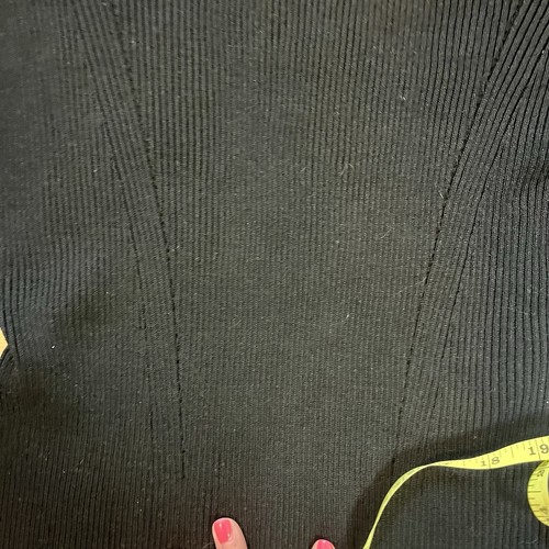 NWT Stitch Fix Black Design Store Woven Sleeve Knit Top Smocked Sleeves XL - Picture 5 of 9