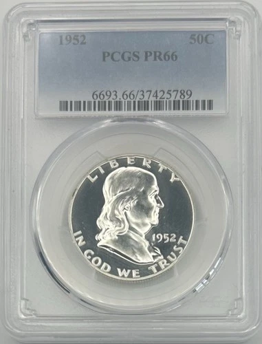 1952 Proof Silver Franklin Half Dollar PR66 PCGS Certified