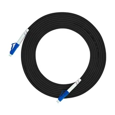 100ft 100feet 30m LC to LC Outdoor Armored Simplex 9/125 SM Fiber Optic Cable...