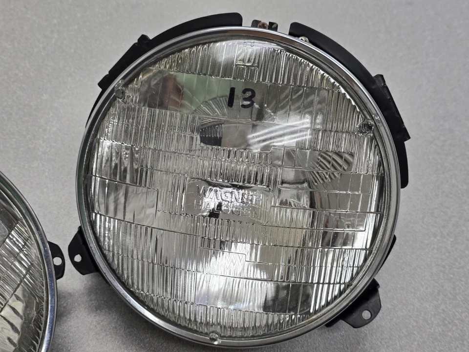 PAR DE FAROS DE HAZ SELLADO ORIGINALES RESTAURADOS PORSCHE 911 912E 930 SB3 68-86 #13 Foto 3 de 4