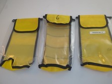 3 X Yellow Internal Pouch 25cm x 12cm x 8cm Transparent Ambulance Paramedic 