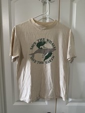 1980s Vintage Save The Whale Save The Earth T Shirt