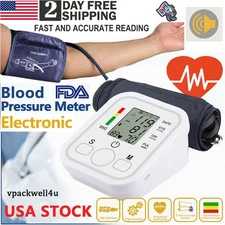 2025 Digital Automatic Blood Pressure Monitor Upper Arm BP Machine Heart Rate US
