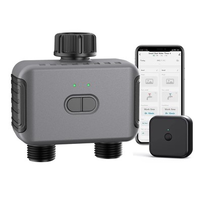 Gartenbewässerungs-Timer, 2-Auslass-Sprinkler, Tropfbewässerungssteuerung, Wasse