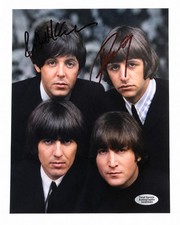 Ringo Starr Paul McCartney of The Beatles Signed Autographed Fab Four Photo COA