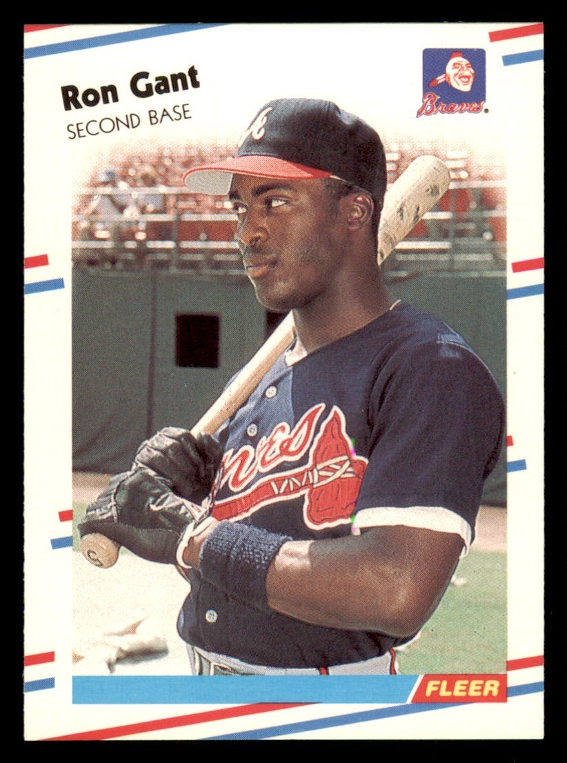 1988 Fleer Glossy #538 Ron Gant Rookie Card RC