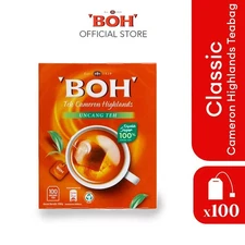 BOH Plantation Cameron Highlands TEA 100 Bags Malaysia Tea Bags Cameron