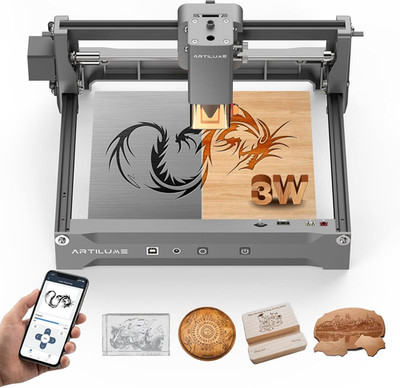 U1 Laser Engraver & Cutter, 3000mW, WiFi, Ideal for DIY & Small Business