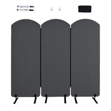 72" X 66" Partition Room Dividers, 3 Panel Sound Proof Dividers For Office