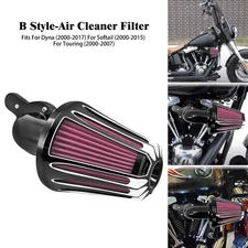 Cone Air Cleaner Red Intake Filter Breather For Harley Softail Fat Boy 2000-2015