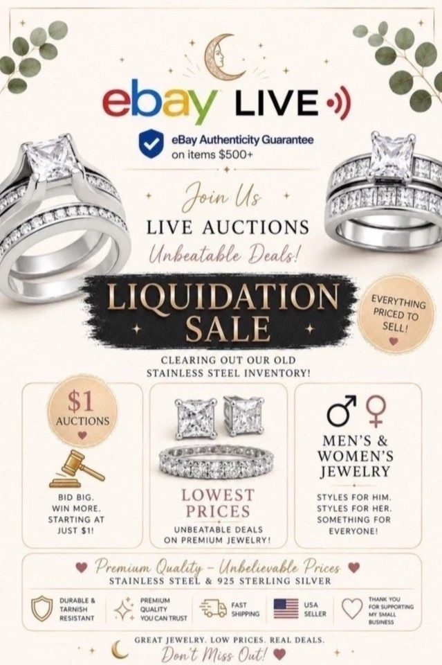 NEW High Quality ✨ Stainless Steel & 925 Sterling Bridal Fashion Jewelry ✨