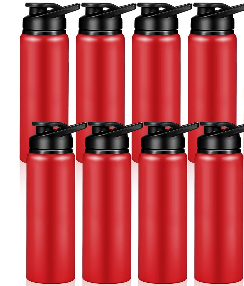 Aluminum Water Bottle Reusable Sports Leakproof Travel Snap 