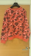 Felpa mimetica rossa vintage BAPE A Bathing Ape Pharell RARA