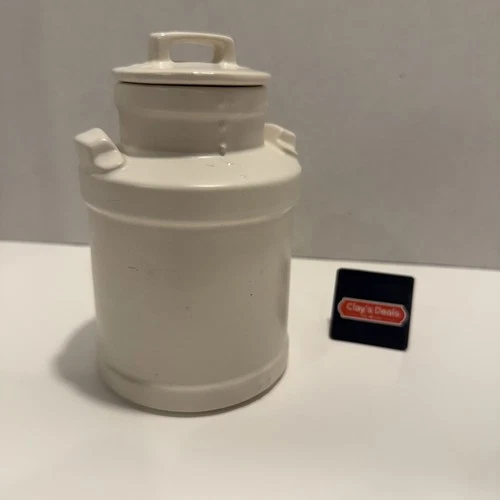 McCoy Pottery 331 USA Mini Milk Can Jug Canister Jar Vintage RARE W/Lid