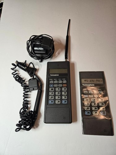 RAREST 1984 TECHNOPHONE PC 105A THE 1st & SMALLEST POCKET MOBILE PHONE W/ ACCES - Picture 1 of 12