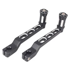 For Harley FLST FLHT Heel Toe Shifter Arms Set Black Gear Shift Levers w/ Pedal