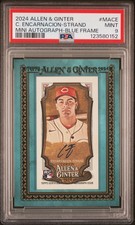 2024 Topps Allen & Ginter Baseball Auto C. Encarnacion-Strand Blue Frame PSA 9