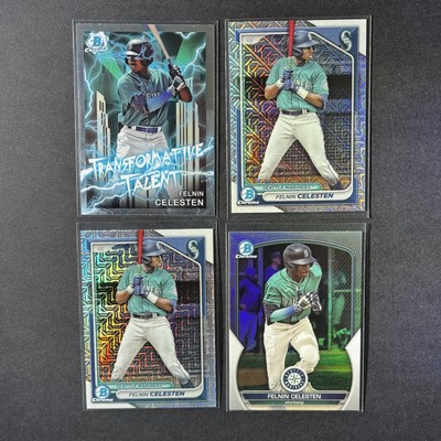 *LOT* FELNIN CELESTEN Rookie Refractors - 4 Card Lot of 2023-24 Bowman Chrome RC