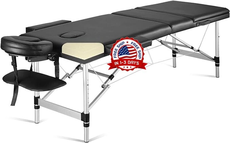 Cama Para Masajes Portatiles Plegable Altura Ajustable Facil De Transportar Nuevo