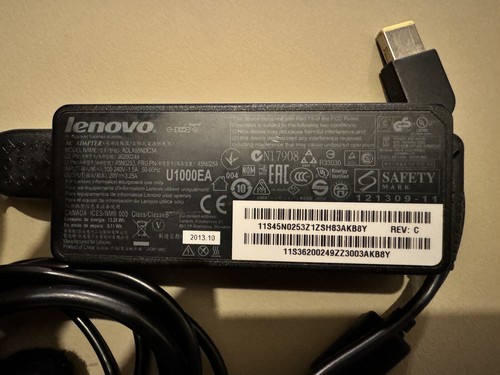 ORIGINAL LENOVO 45W LAPTOP LADEGERÄT Adapter ADLX45DLC3A mit gelber flacher Spitze