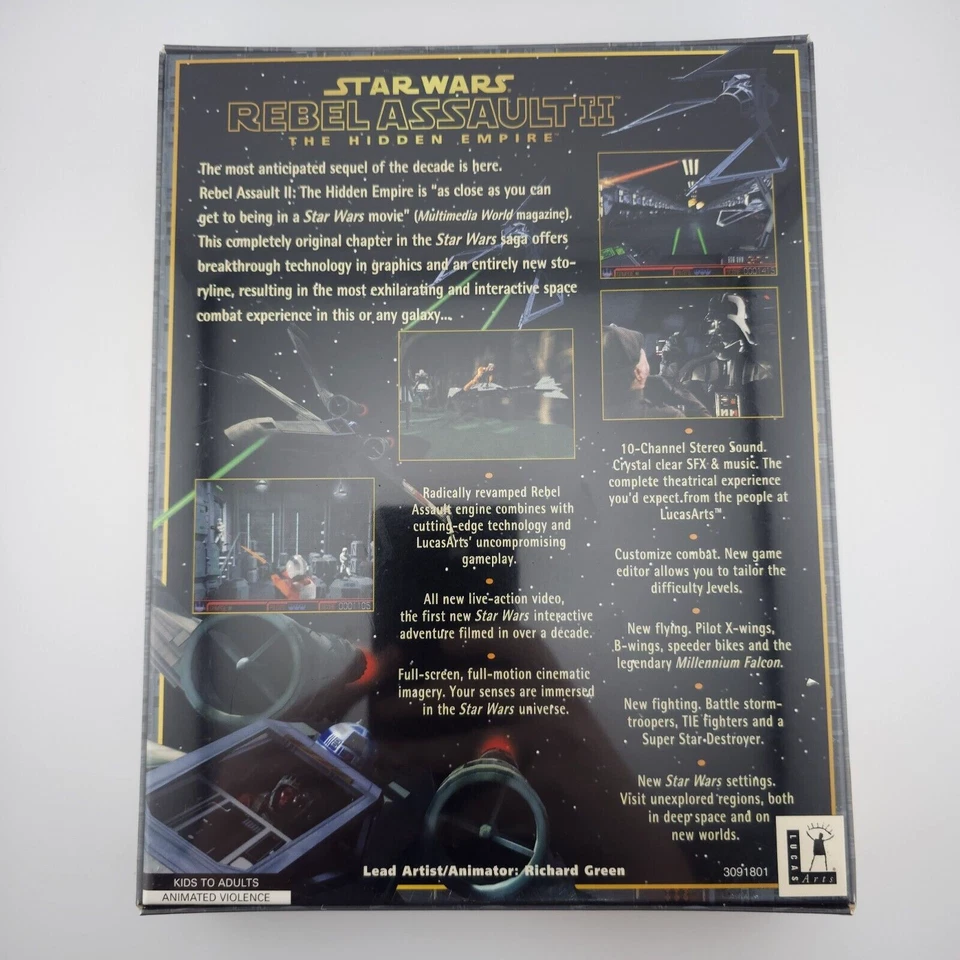 Star Wars: Rebel Assault II: The Hidden Empire, 1995, Big Box, New & Sealed - Image 3 of 4