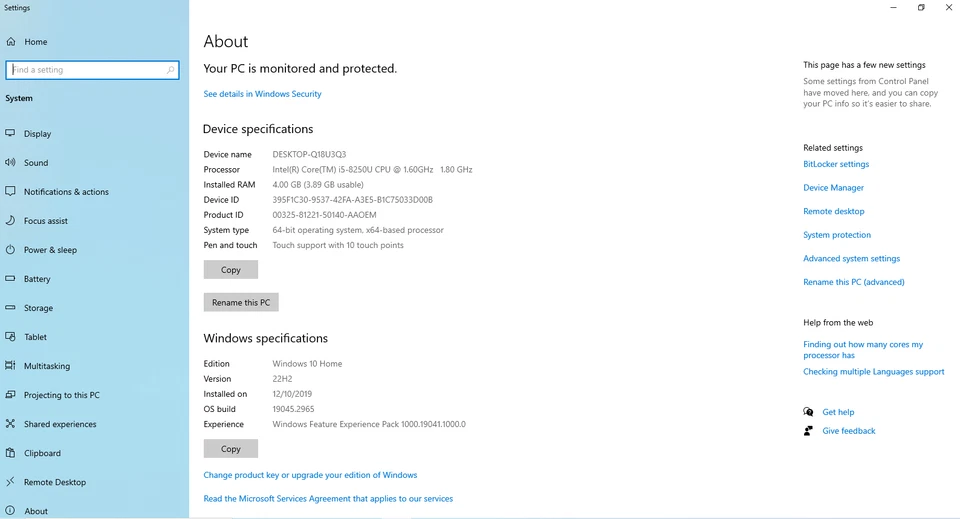 HP Laptop Intel Core i5 8th Gen 8250U Intel UHD Graphics 620 HP 17-by0022cy - Image 3 of 4