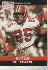 FREE SHIPPING-MINT-1990 Pro Set #427 Scott Case FALCONS PLUS BONUS CARDS