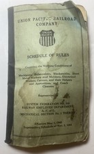 1948 Union Pacific Railroad Schedule Rules Book Wages Working Conditions Vintage