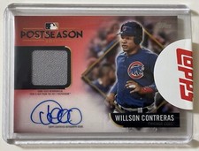 2018 Topps Postseason Performance Auto Relics Red PSARWC Willson Contreras /25