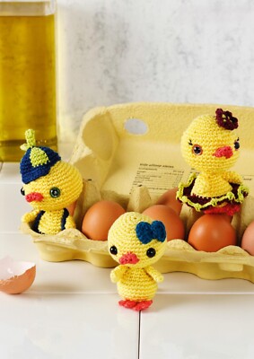 Häkelanleitung Anleitung für süßes 3er Set kleine Küken Amigurumi 4fädig 344