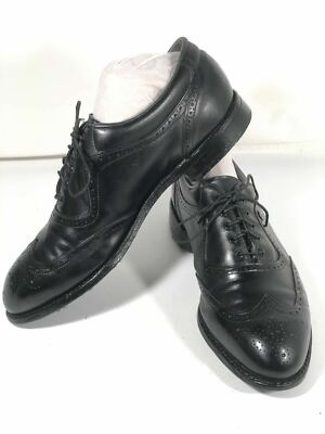 FootJoy Classics Mens 9.5 E Vintage Black Leather Wingtip  display picture 2