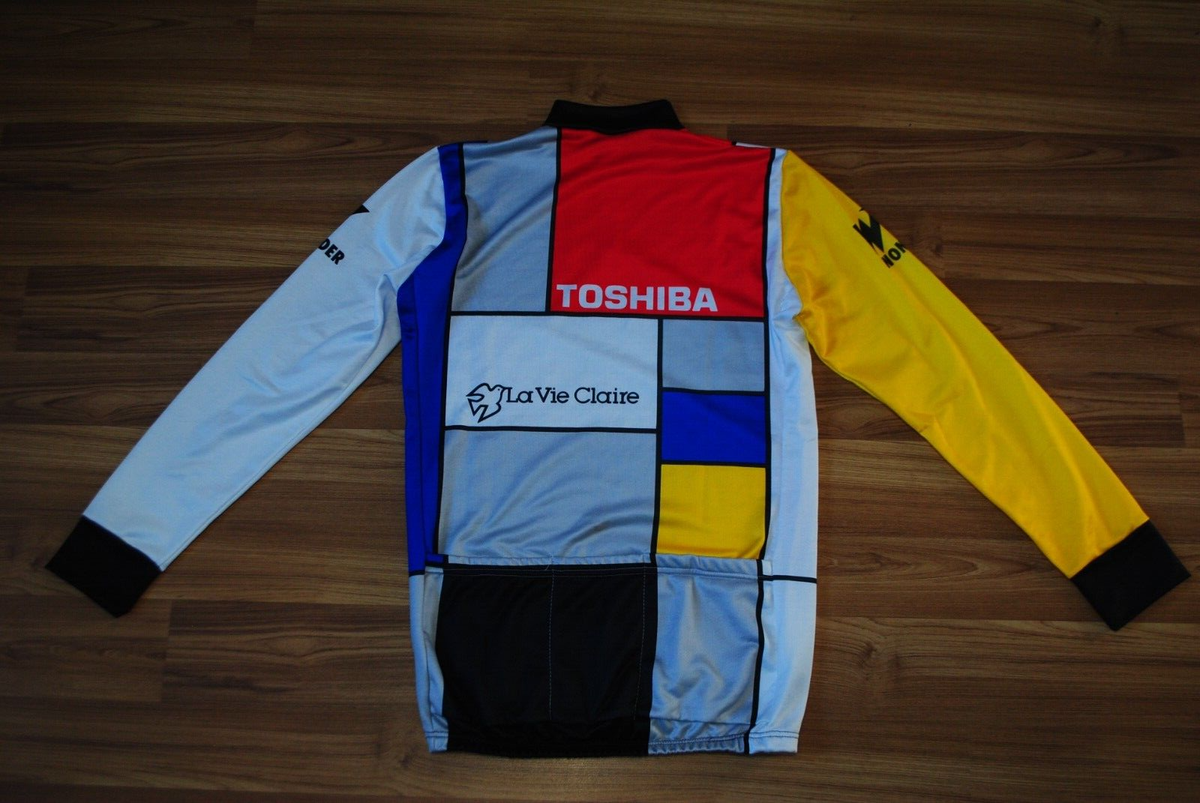 Maillot Cycliste Vintage 1987 Toshiba La Vie Claire – Taille 4, Rare, Italie