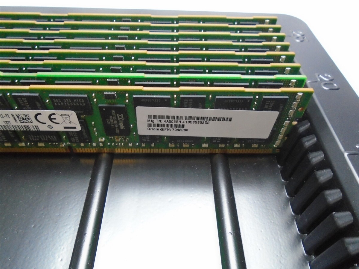 Lot of 8 (64GB) Oracle7042208 8GB DDR3L-1600 PC3L-1200R ECC Memory