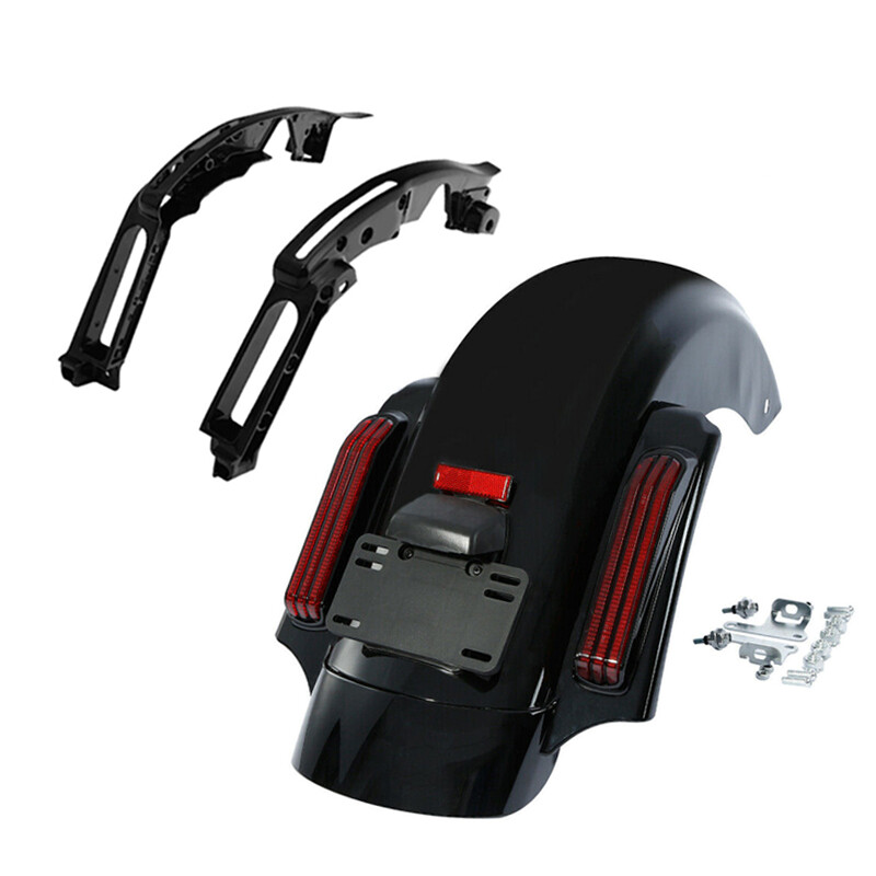 Rear Fender LED Light w/ Support Fit For Harley Touring CVO Road