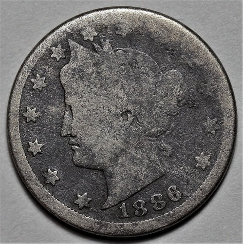 1886 Liberty Head Nickel - US Semi-Key 5c Coin - Picture 2 of 8