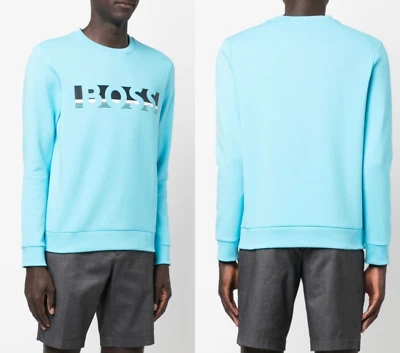 HUGO BOSS Salbo 1 Pull Retro Sweatshirt Jumper Sweat-Jacke Pulli S - Photo 1/4