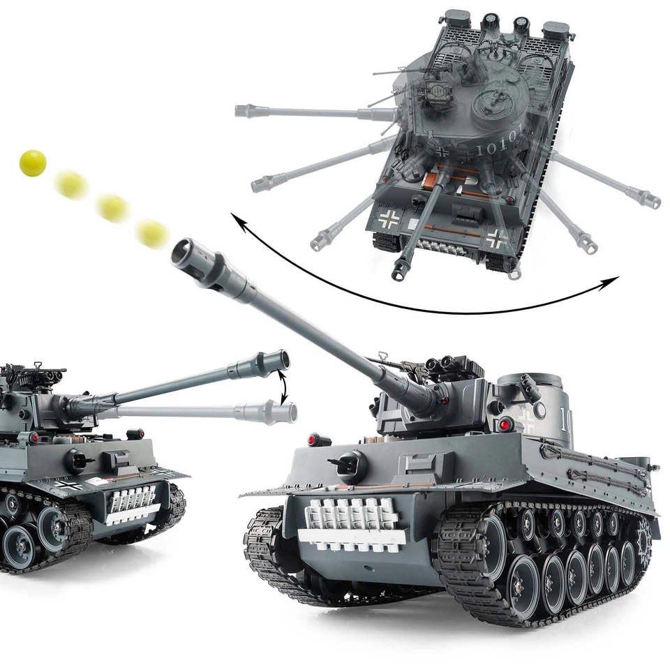 Ferngesteuerter RC Panzer German Tiger I R/C ferngesteuert Modellbau 1:16 RTR - Bild 4 von 4